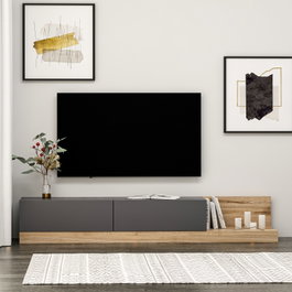 Hanah Home Soporte para TV Majör - Antracita, Nogal